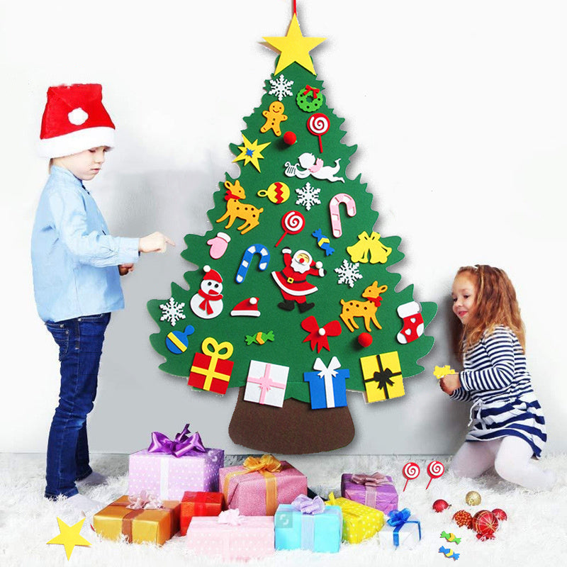 DIY Felt Christmas Tree New Year Toddler Kids Handmade