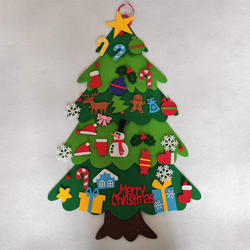 DIY Felt Christmas Tree New Year Toddler Kids Handmade