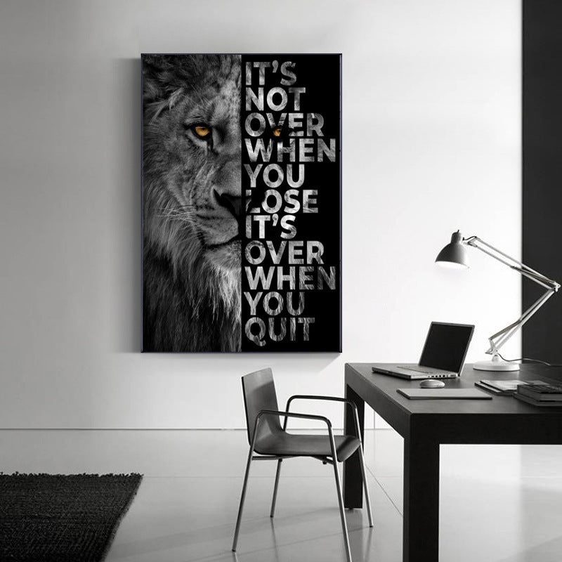 Black And White Lion Lyrics Painting Painting Core art