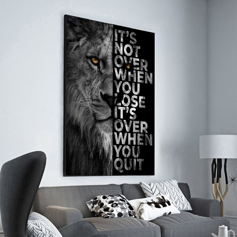 Black And White Lion Lyrics Painting Painting Core art