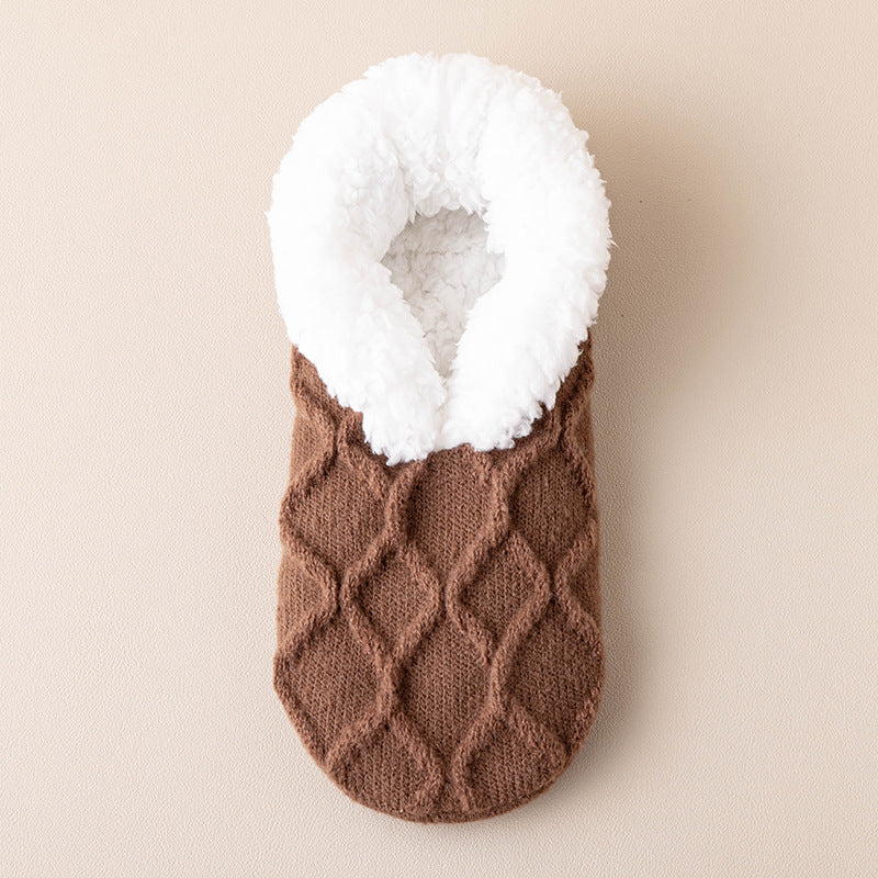 Winter Warm Short Cotton Slipper Socks Unisex non-slip