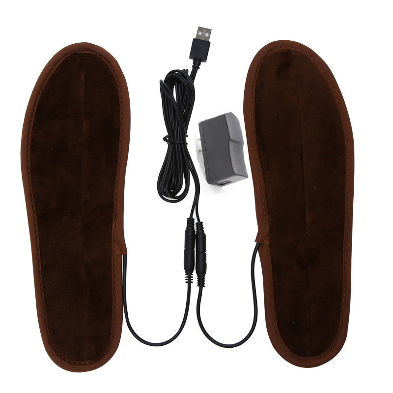 High Temperature USB Unisex Heated Fur Insole