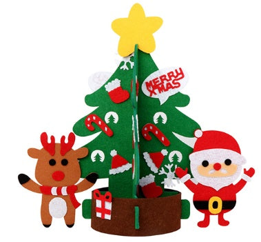 DIY Felt Christmas Tree New Year Toddler Kids Handmade