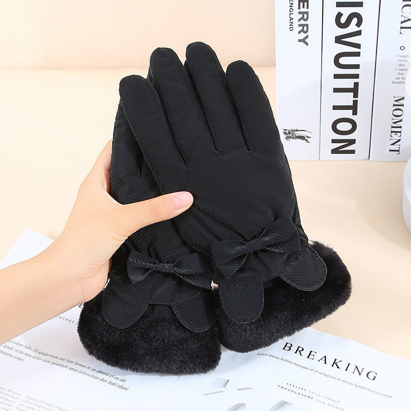 Warm Gloves Winter Women's Touch Screen Fleece-lined Thickened