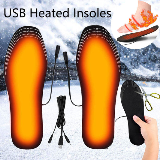 USB Heated Shoes Insoles Can Be Cut