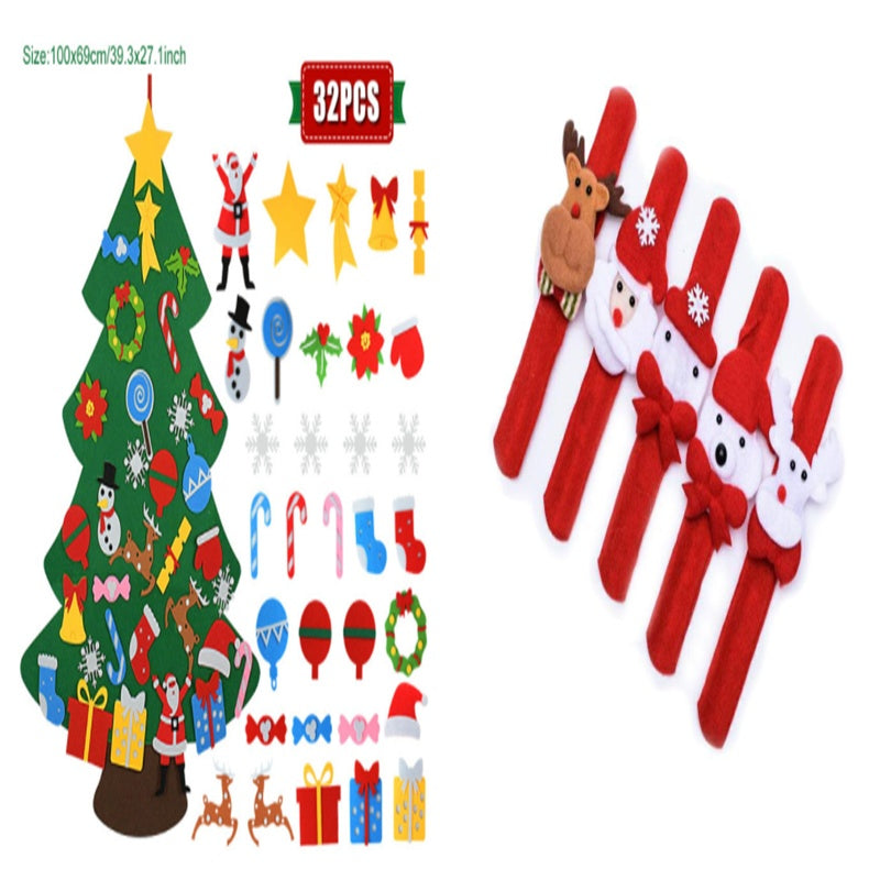 DIY Felt Christmas Tree New Year Toddler Kids Handmade