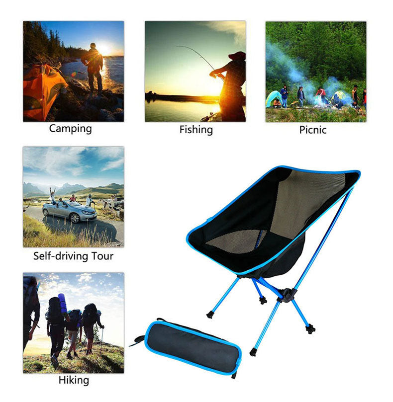 Travel Ultralight Folding Chair Super hard High Load Outdoor Camping Chair