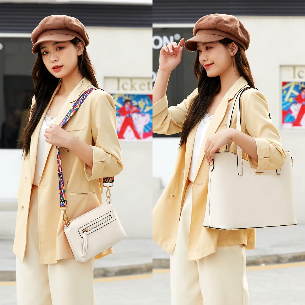 Women Fashion Handbags Wallet Tote Bag Shoulder Bag Top Handle Satchel Purse Set 4pcs