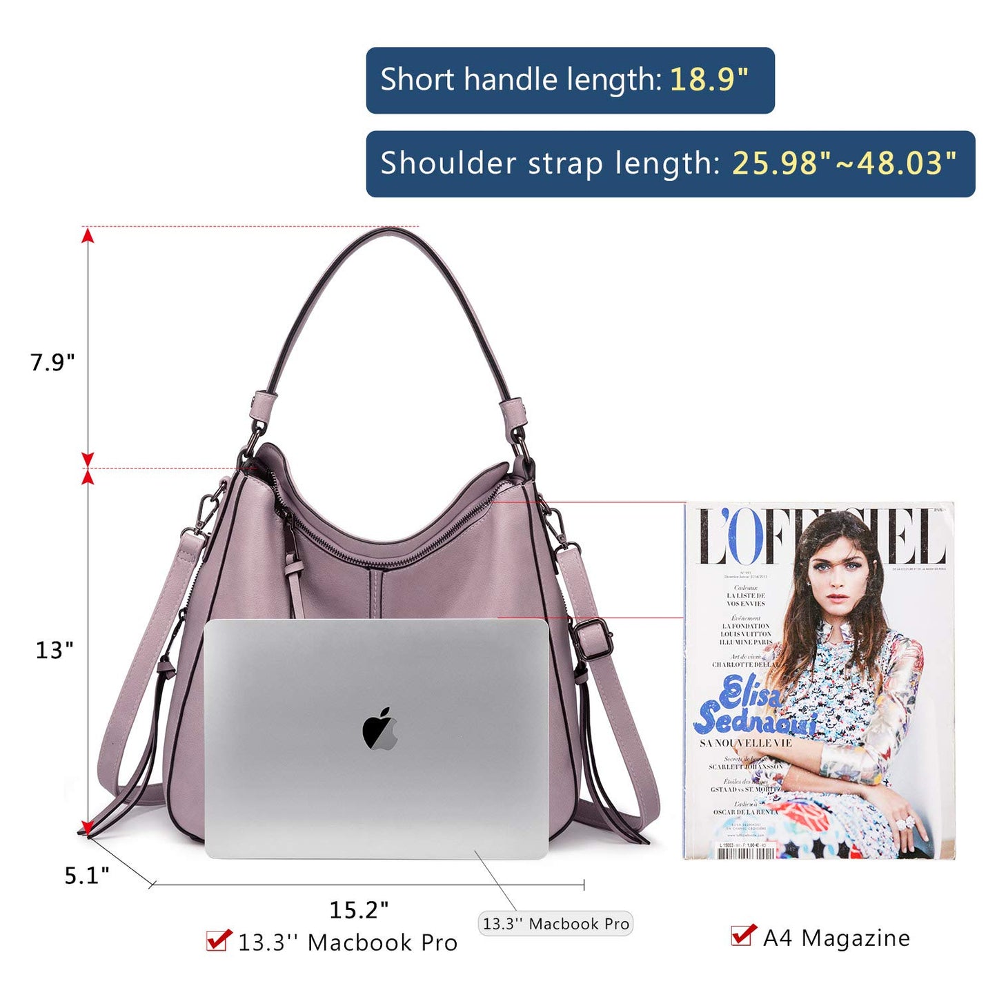 Handbags for Women Large Designer Ladies Hobo bag Bucket Purse Faux Leather