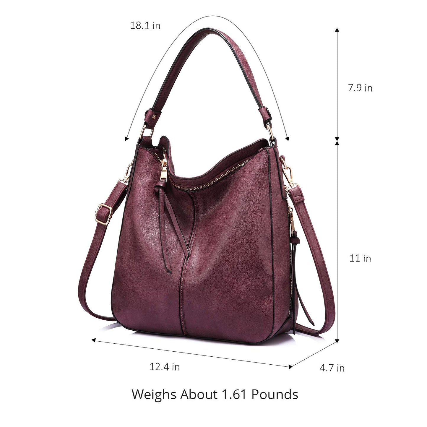 Handbags for Women Large Designer Ladies Hobo bag Bucket Purse Faux Leather