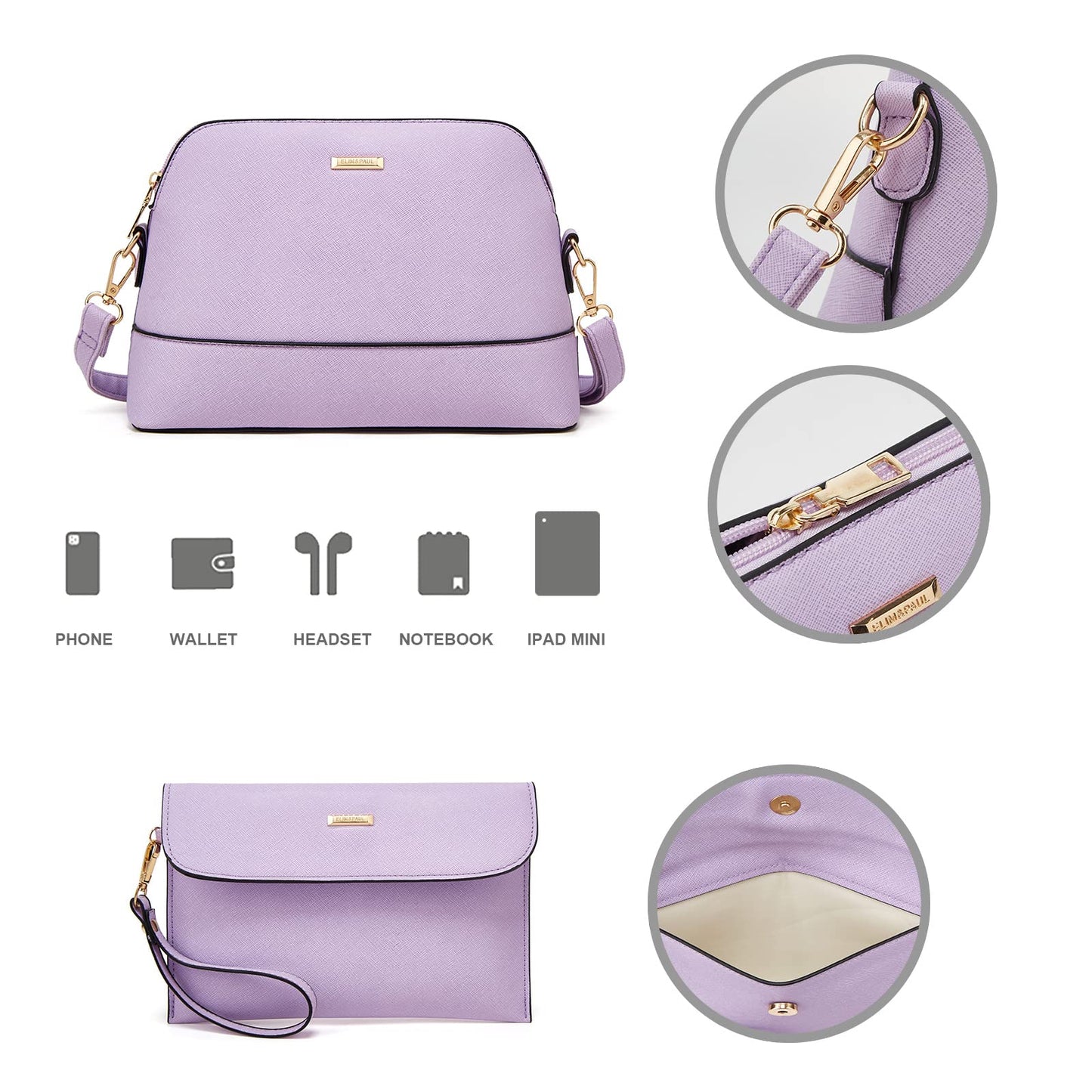 Women Fashion Handbags Wallet Tote Bag Shoulder Bag Top Handle Satchel Purse Set 4pcs