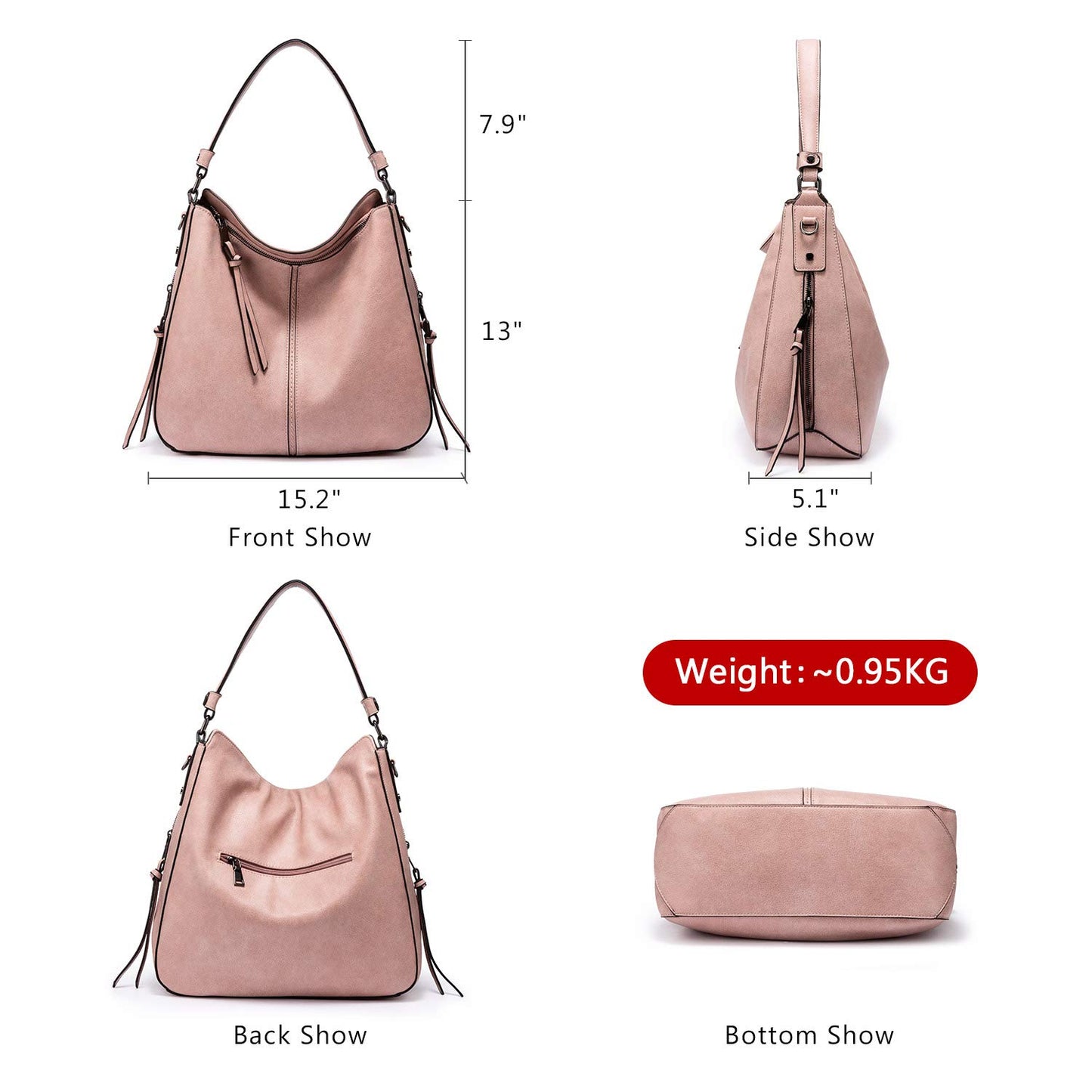 Handbags for Women Large Designer Ladies Hobo bag Bucket Purse Faux Leather