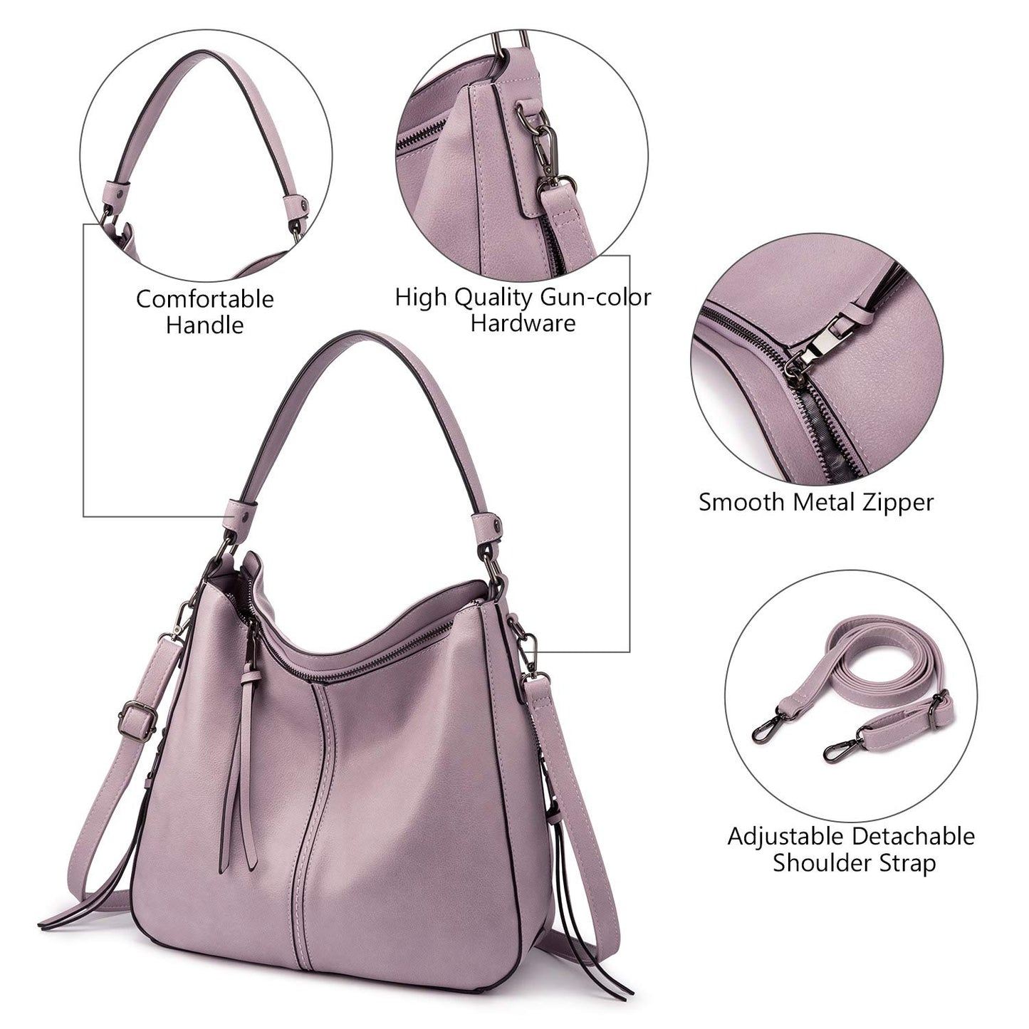 Handbags for Women Large Designer Ladies Hobo bag Bucket Purse Faux Leather