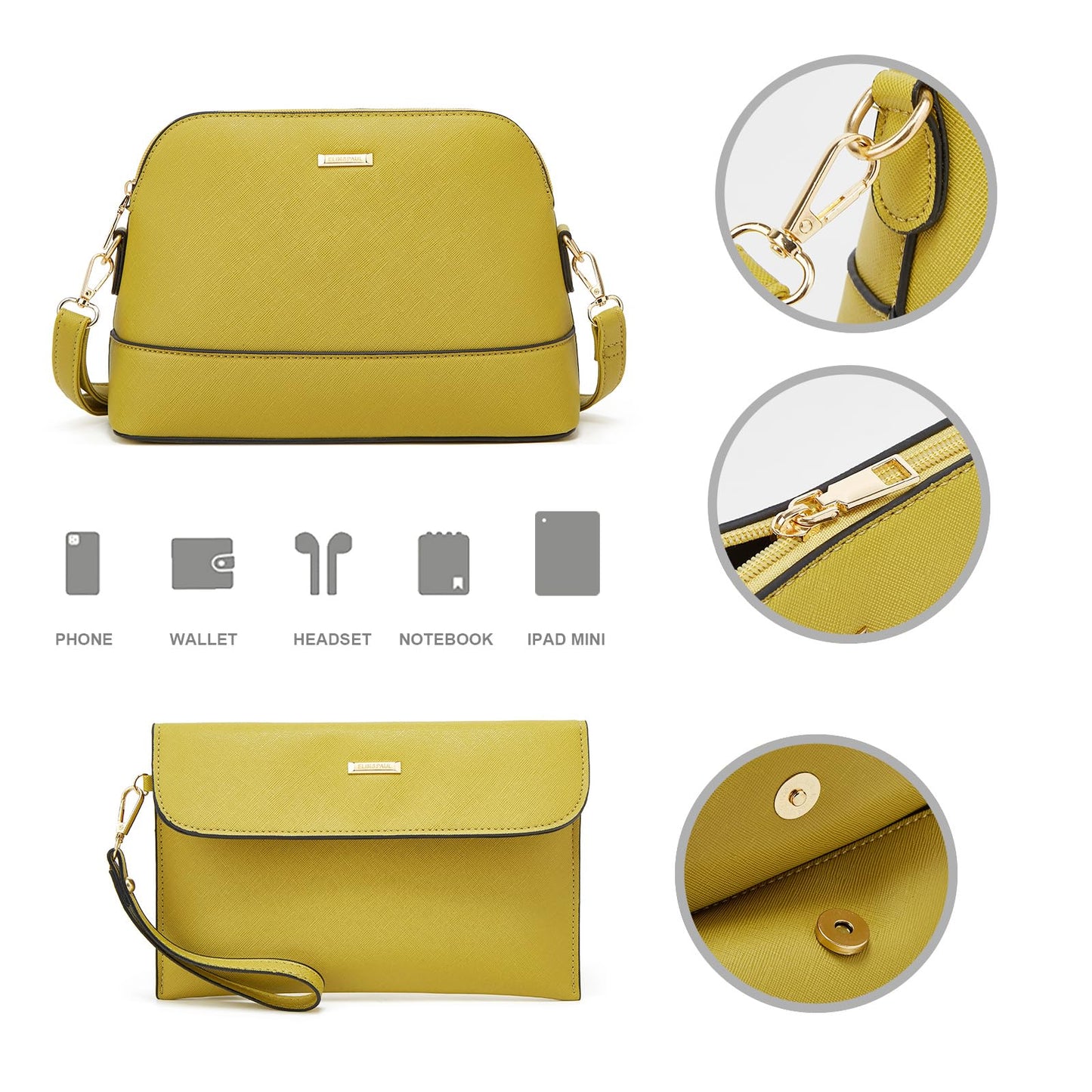 Women Fashion Handbags Wallet Tote Bag Shoulder Bag Top Handle Satchel Purse Set 4pcs