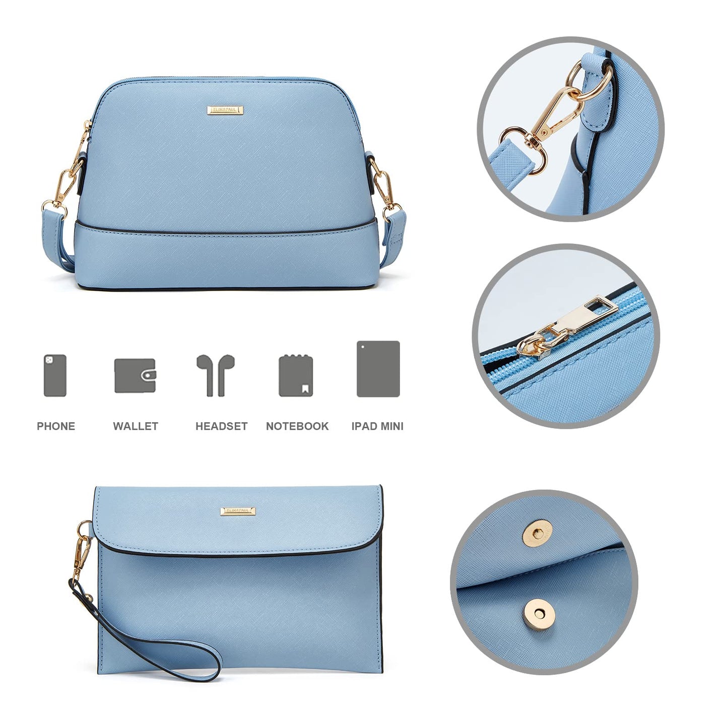 Women Fashion Handbags Wallet Tote Bag Shoulder Bag Top Handle Satchel Purse Set 4pcs