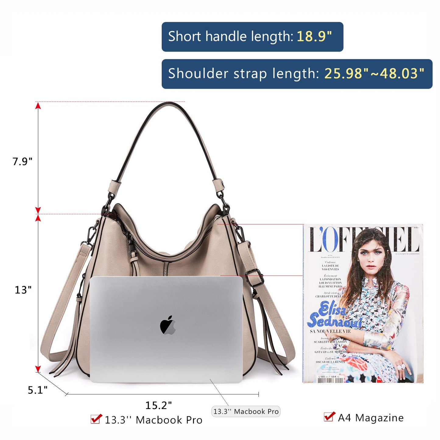 Handbags for Women Large Designer Ladies Hobo bag Bucket Purse Faux Leather