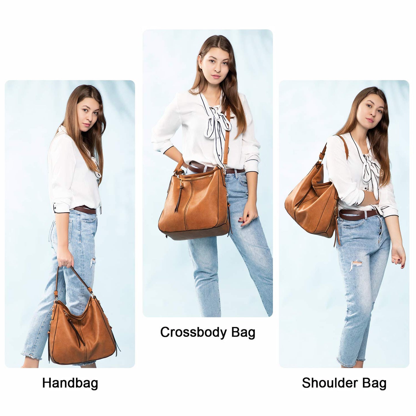 Handbags for Women Large Designer Ladies Hobo bag Bucket Purse Faux Leather