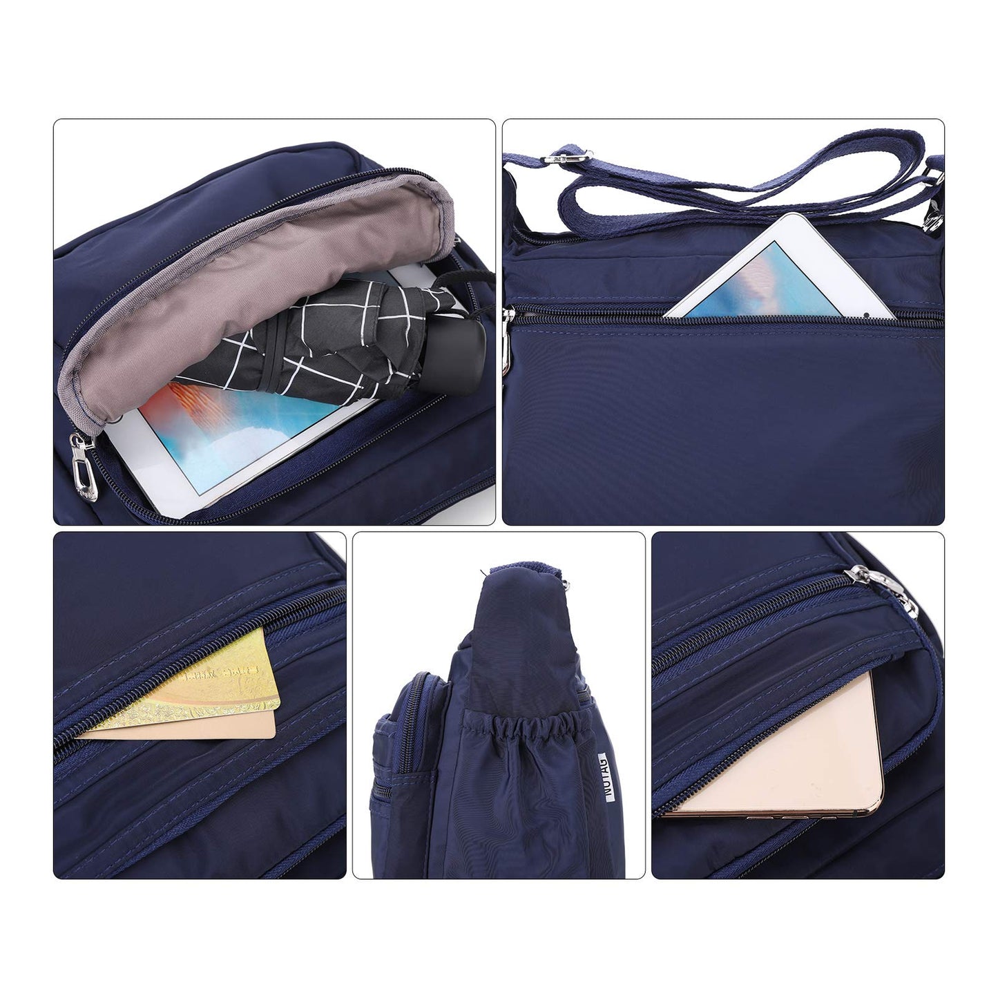 Crossbody Bag for Women Waterproof Shoulder Bag Messenger Bag Casual Nylon Purse Handbag