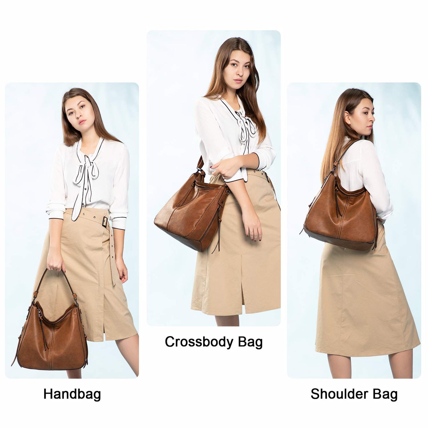 Handbags for Women Large Designer Ladies Hobo bag Bucket Purse Faux Leather