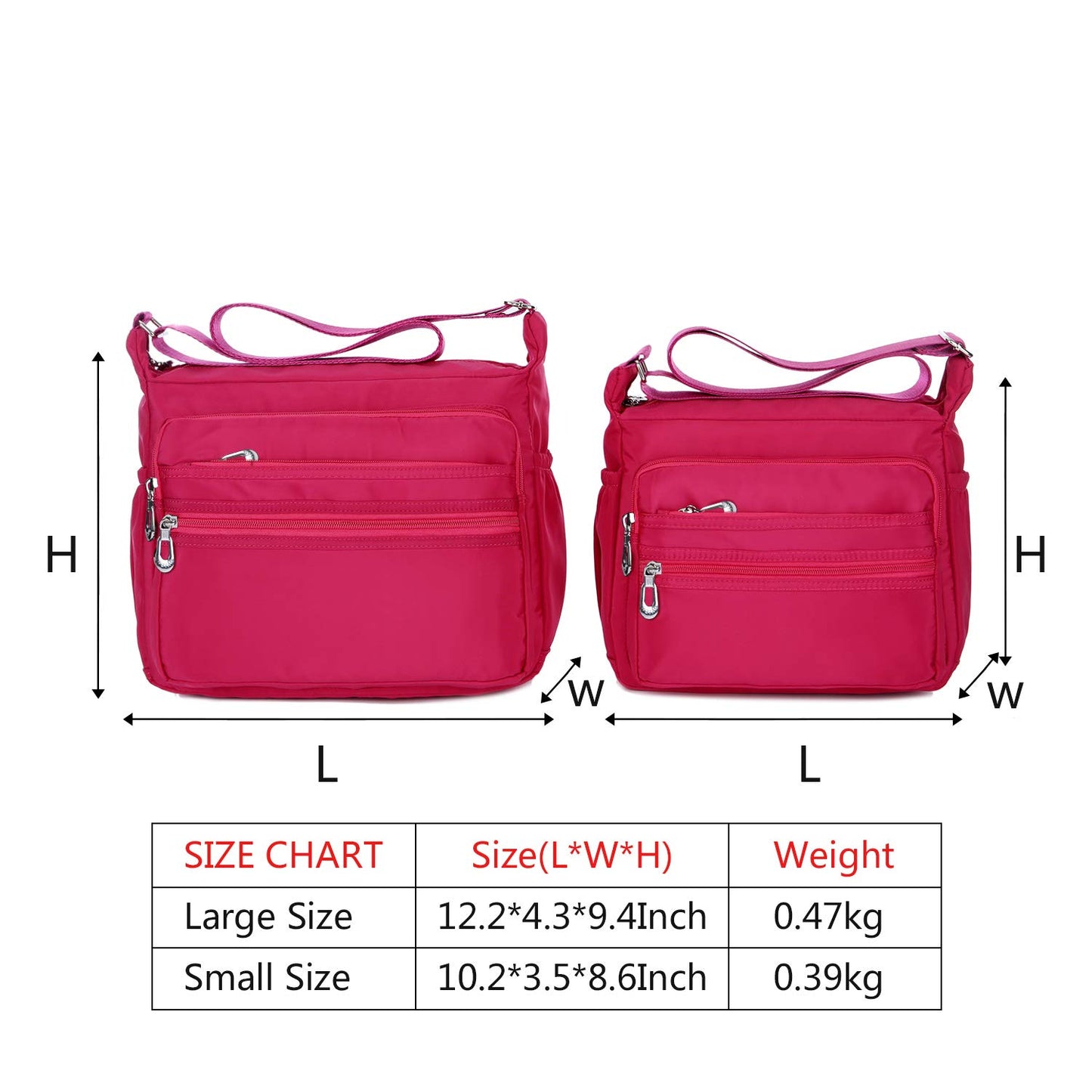 Crossbody Bag for Women Waterproof Shoulder Bag Messenger Bag Casual Nylon Purse Handbag