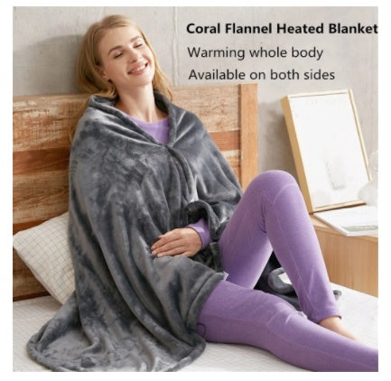 Winter Flannel Heated Blanket Cold Protection Body Warmer USB