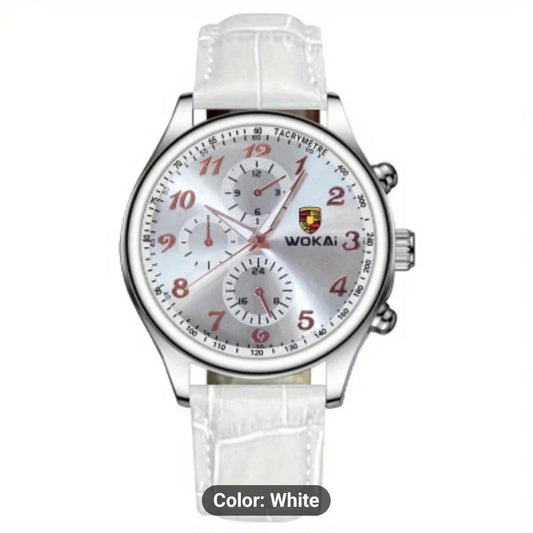 Men's White Business Watch