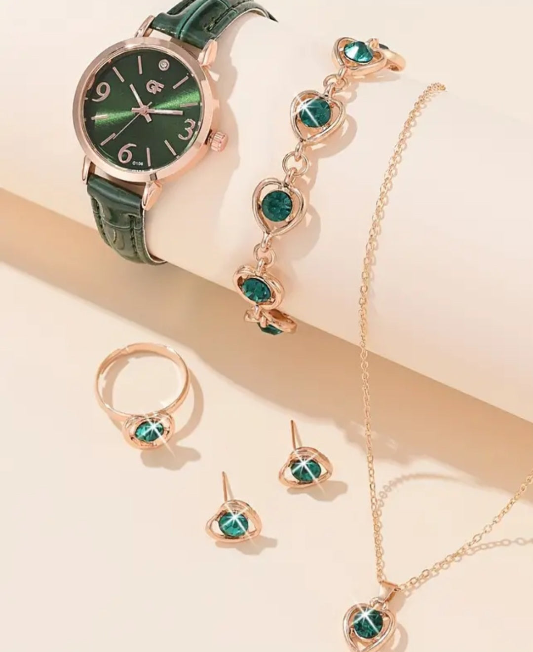 Women's 6pcs Rhinestone Watch Set