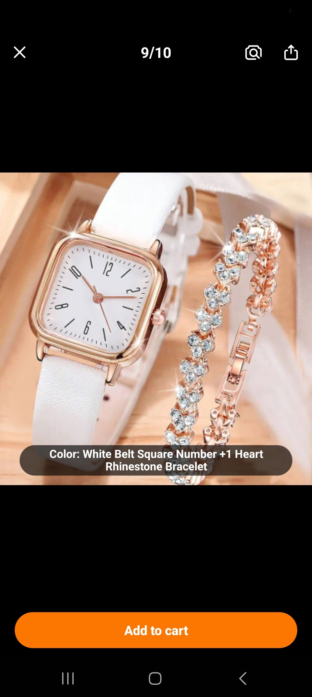 Girls Square 2pcs Watch Set