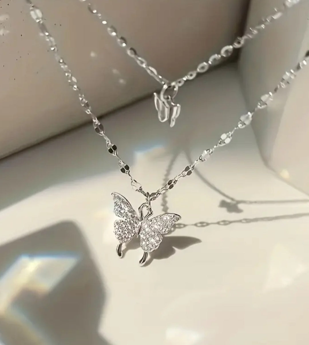 Double Butterfly Necklace