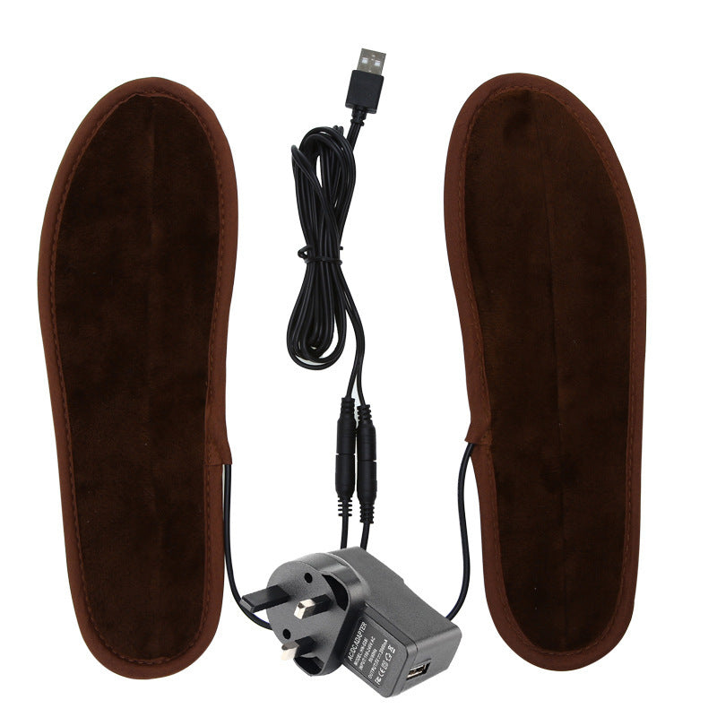 High Temperature USB Unisex Heated Fur Insole