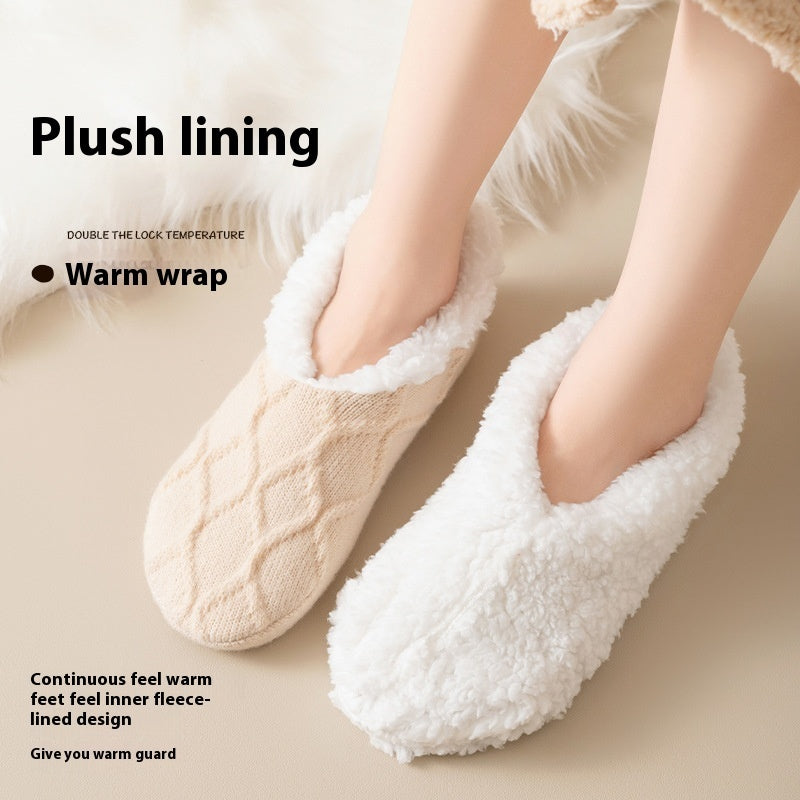 Winter Warm Short Cotton Slipper Socks Unisex non-slip