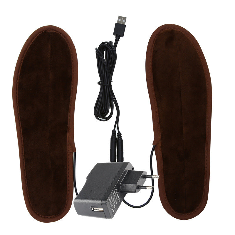 High Temperature USB Unisex Heated Fur Insole