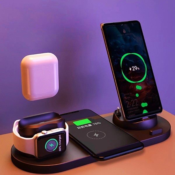 6 In 1 Charging Dock Station fast charging, wireless charging