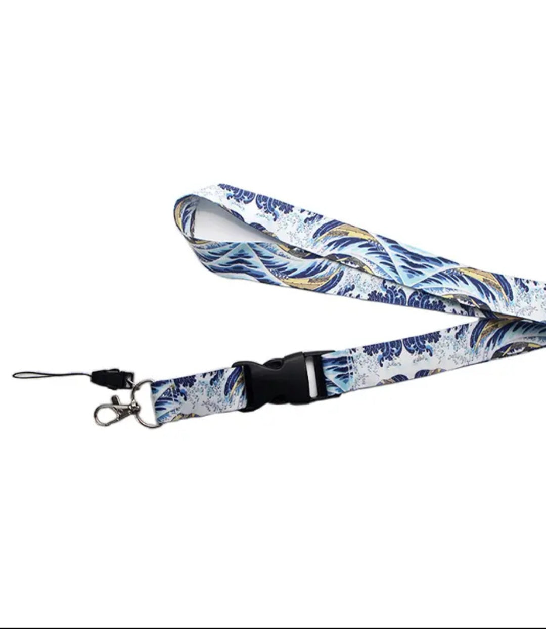 Blue Sea Wave Neck-Lanyard